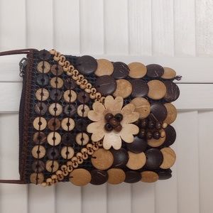 Beautiful coconut and tagua  Little purse.